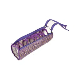 Kuber Industries Set Of 3 Purple Printed Bangle Organizer With 10 Compartments Organisers image 4