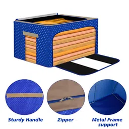 Kuber Industries Blue & White 2 Pieces Printed Regular Drawer Organiser image 5