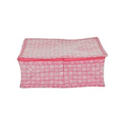 Kuber Industries Set Of 2 Pink & White Checked Wardrobe Organisers image 4