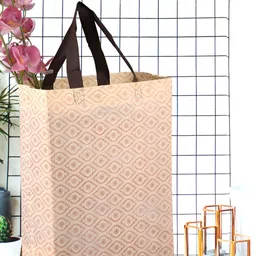 Kuber Industries 12-Pcs Printed Reusable Eye-Print Shopping Handheld Bag image 3