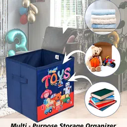 Kuber Industries Navy Blue & Red Printed Drawer Organiser image 5