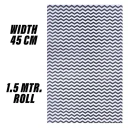 Kuber Industries 2-Pcs Black & White Zig Zag Print EVA BPA Free Shelf Liner image 2