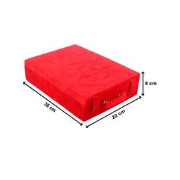 Kuber Industries Maroon Self Design Wooden Bangle Storage Box With Lock System image 4