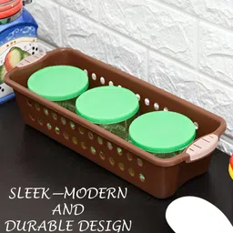 Kuber Industries Peach-Coloured 6 Pieces Multi-Utility Organisers image 5