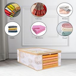 Kuber Industries White 9 Pieces Printed Drawer Organiser image 2