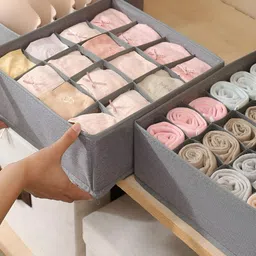 HOKIPO Grey Set of 2 Regular Drawer Organiser Organisers image 5