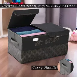 Kuber Industries White & Black 2 Pieces Printed Regular Drawer Organisers image 4