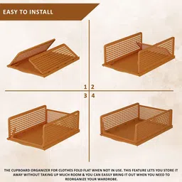 Kuber Industries Brown Set of 3 Reusable Multi-Utility Organisers image 5
