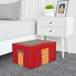 Kuber Industries Red & Brown 4Pieces Printed Regular Drawer Organisers image 2