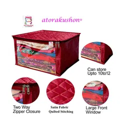 Atorakushon Set Of 4 Maroon Solid Multi-Utility Organiser image 3