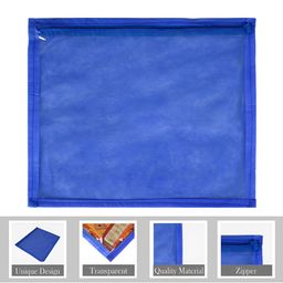 Kuber Industries Blue & Transparent 12 Pieces Printed Reusable Drawer Organisers image 3