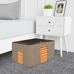 Kuber Industries Brown 3 Pieces Regular Storage Box Organisers image 3