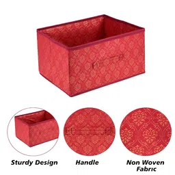 Kuber Industries Maroon 12 Pieces Printed Foldable Regular Drawer Organiser image 4