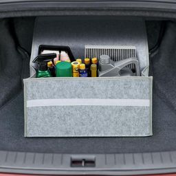 HOUSE OF QUIRK Grey Car Trunk Organizer-56
