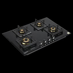 Crompton Optime Toughened Glass Top 4 Burner Automatic Hob (3D Flame Technology, Midnight Black)-picture-4