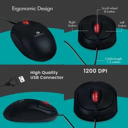 ZEBRONICS K20 Wired Keyboard, Rise Wired Optical Mouse and Mouse PAD Combo Set image 3