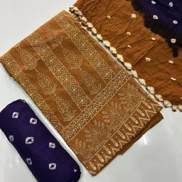 Unstitched Pure Cotton Salwar Suit Material Embellished-picture-13