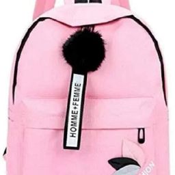 Small 12 L Laptop Backpack Women/Girls Stylish Trendy College Backpack (Pink)-image-97