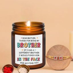 Chamomile White Wax Scented Candles With Raksha Bandhan Gift Set by Aromatic Fables-image-60