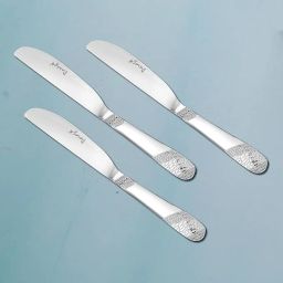 3 Pieces Premium Stainless Steel Butter Knife for Home & Kitchen, 4 mm Thick Stainless Steel Butter Spreader Set-image-87