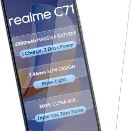 VAlight Tempered Glass Guard for realme c71, Realme c71, Premium Screen Tempered Glass with Easy Installation-image-61