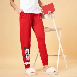 Women Printed Red Track Pants-image-39