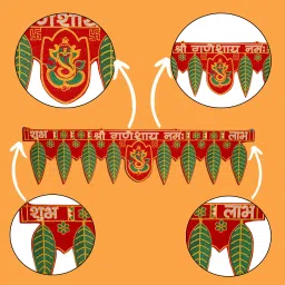 tornory Toran Bandarwal& Traditional Door Hanging for Home Decor Toran(Set of 3) Toran image 3