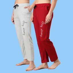 Pack of 2 Women Printed Multicolor Track Pants-12