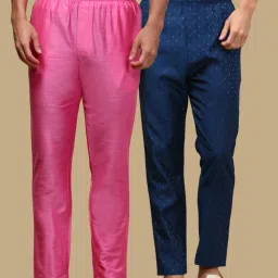Pack of 2 Mens Ethnic Motif Viscoseblend Pyjama with adjustable waistband and Side Pockets Men Pyjama-image-94