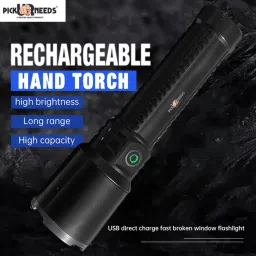 pick ur needs Portable Rechargeable Mini Torch Light With Zooming Head Adjustable Focus LED 5 hrs Torch Emergency Light image 3