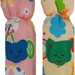Baby Feeding Cotton Bottle Cover - Pack of 2 -250ml (Multicolor) (Multicolor)-image-103