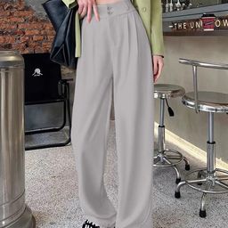 aahwan Women Relaxed Grey Polyester Trousers-picture-43