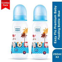 Eazy Flo™ Premium Baby Feeding Bottle (Blue) - 250 ml-image-2