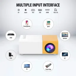 Seashot Portable Mini LED Projector (1 Set) (3000 lm / Remote Controller) Portable Projector image 2