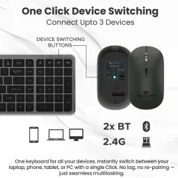 AMKETTE Wi-Key Max Rechargeable Wireless Keyboard and Mouse Combo Set image 2