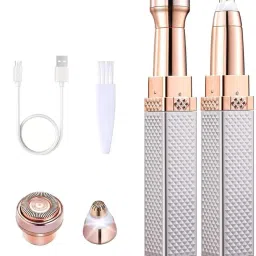 Ship Fayda 2 in 1 Rechargeable Facial Hair Remover with Replaceable Heads Cordless Epilator-image-63