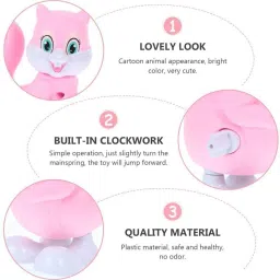 kidzoy 3 Pcs Jumping Rabbit,Bird & Penguin Wind Up Key Operated Moving Toys for Kids Rattle image 3