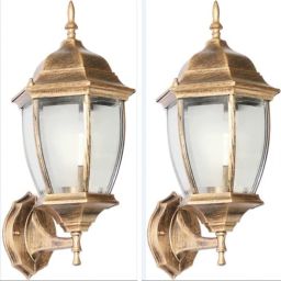 GOLDEN ANTIQUE COLOUR OUTDOOR GATE LIGHT FOR GATE, PATHWAY, HOME DECORATION, OUTDOOR LAMP (BULB INCLUDED) (PACK OF 2) Gate Light Outdoor Lamp-image-75