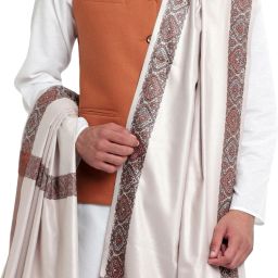 WEAVERS VILLA Cashmere, Wool Woven Men Shawl-image-18