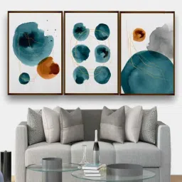 the art house Nova 535 Multicolour Canvas Framed Art Panels Set of 3-picture-41