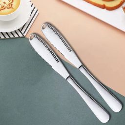Stainless Steel Butter Spreader, Cheese Knife, Dessert Knife, Table Knife Set-17