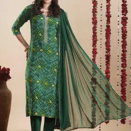 Women Cotton Blend Kurti Pant Dupatta Set-picture-45