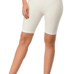 Solid Women White Cycling Shorts-image-17