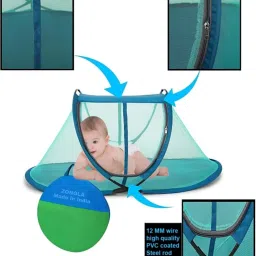 zonola Polyester Infants Washable Foldable Baby Mosquito Net for New Born Baby Mosquito Net image 2