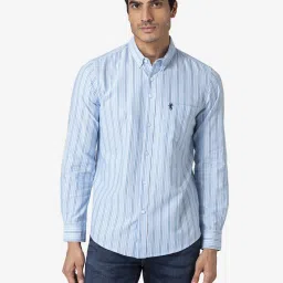 Men Regular Fit Striped Button Down Collar Casual Shirt-image-52