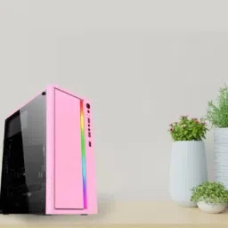TECH- Assemblers G-01/Pink Budget Gaming Cpu For Free Fire & Editing Intel® Core™ i5-750 Processor Total Cores. 4 Total Threads. 4 ,Frequency. 3.0 (8 GB RAM/NVIDIA GeForce GT 610 GPU ·with the first 2048MB DDR3 Graphics/500 GB Hard Disk/128 GB SSD Capacity/Windows 10 Pro (64-bit)/2 GB Graphics Memory) Full Tower image 2