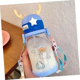 mkmart Transparent Drinking Plastic Water Bottle Kids Milk Cup image 5