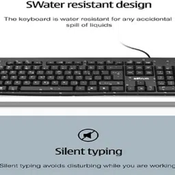 ASTRUM WIRED DESKTOP KEYBOARD Wired USB Standard Multi-device Keyboard Compatible with Desktop, Laptop, Mac stand support,KB080 image 4
