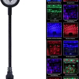 Disco Projection Light with 7 Colors and 9 Functional Modes DJ Light for Home Night Lamp-17