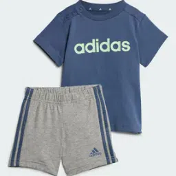 I LIN Brand Print Cotton T-Shirt & Shorts Set-image-86